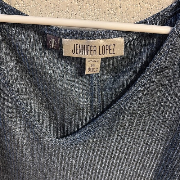 Jennifer Lopez Gray and Blue Shimmer Tunic - Picture 2 of 7